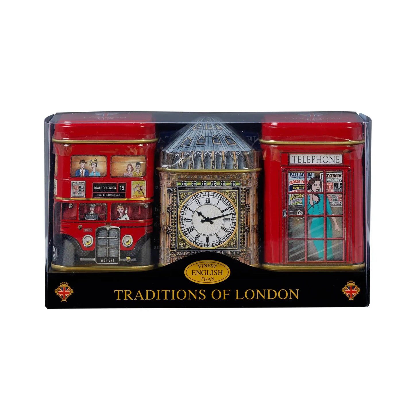 Best Of British Icons 3-Piece Tea Tin Mini Gift Set Gift Packs New English Teas 