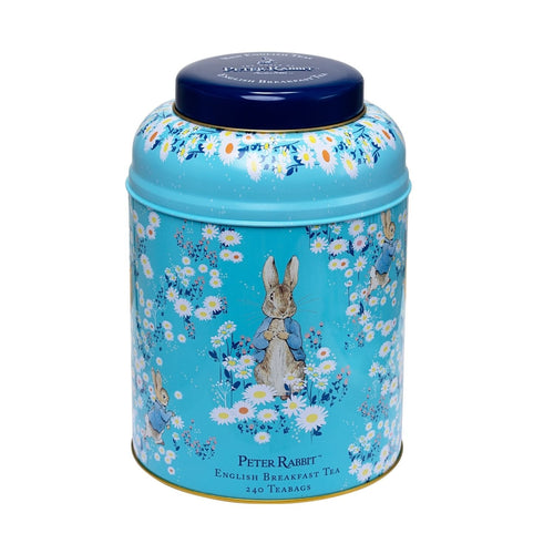 Peter Rabbit Daisies Tea Caddy With 240 English Breakfast Teabags Tea Tins New English Teas 