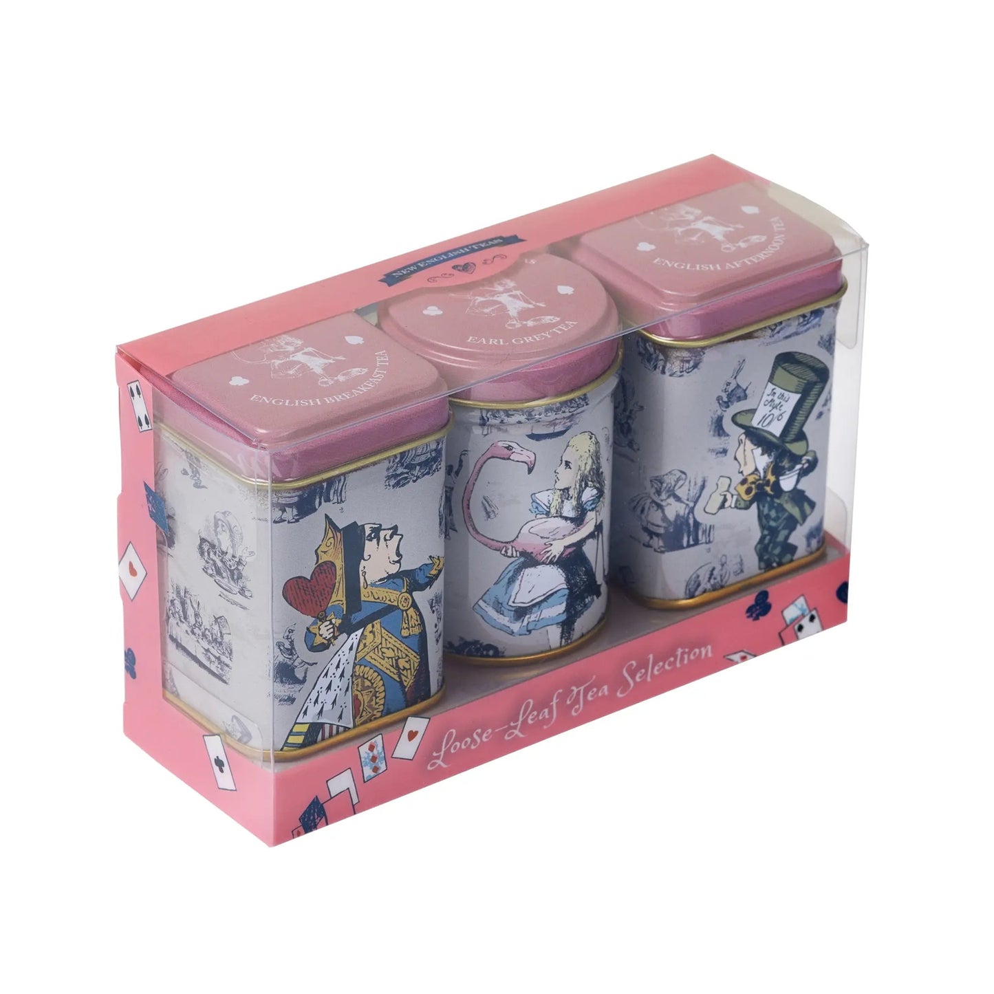 Alice in Wonderland Pink Flamingo Mini Tin Gift Set Gift Packs New English Teas 