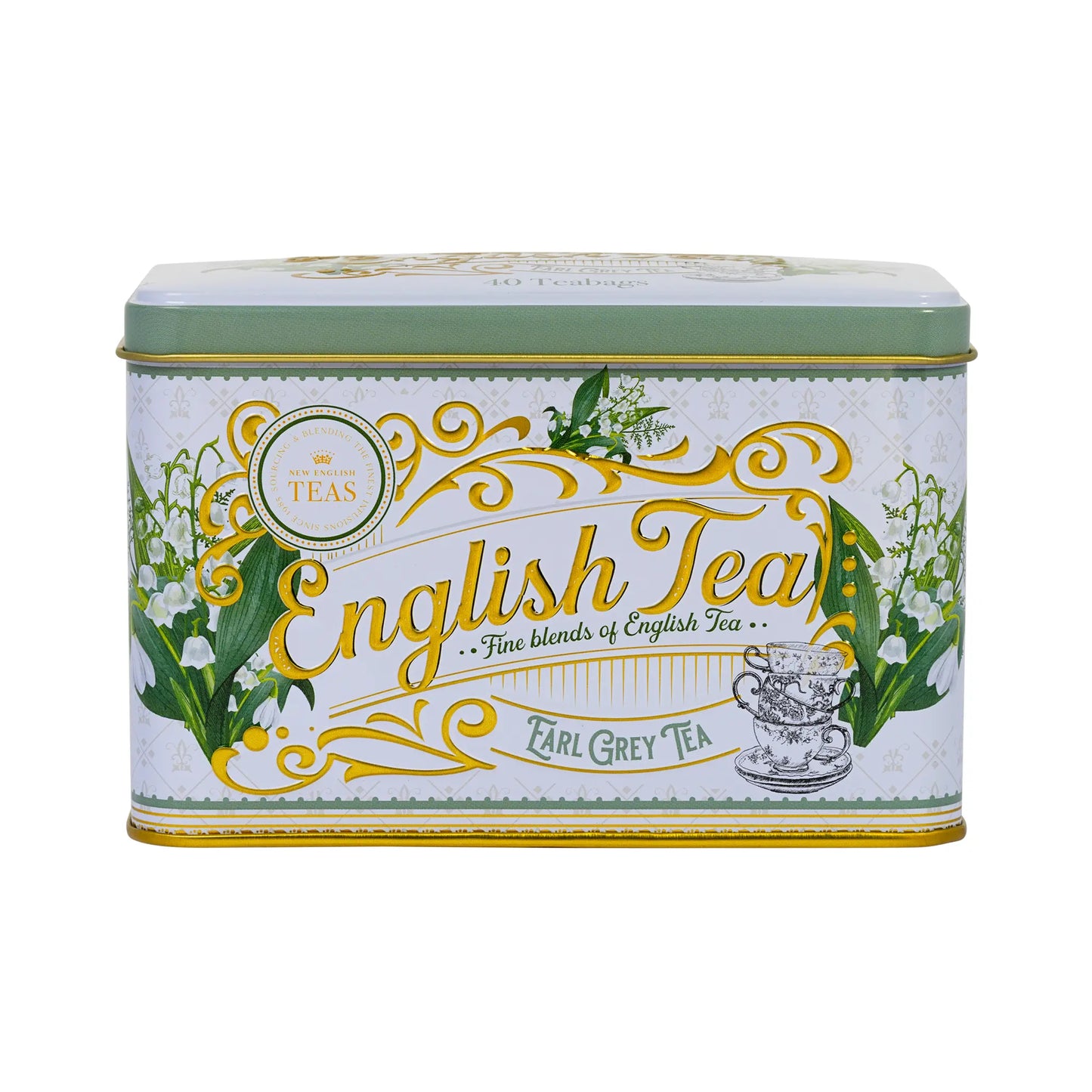 English Garden Florals Classic Tea Tin - Lily of The Valley - New ...