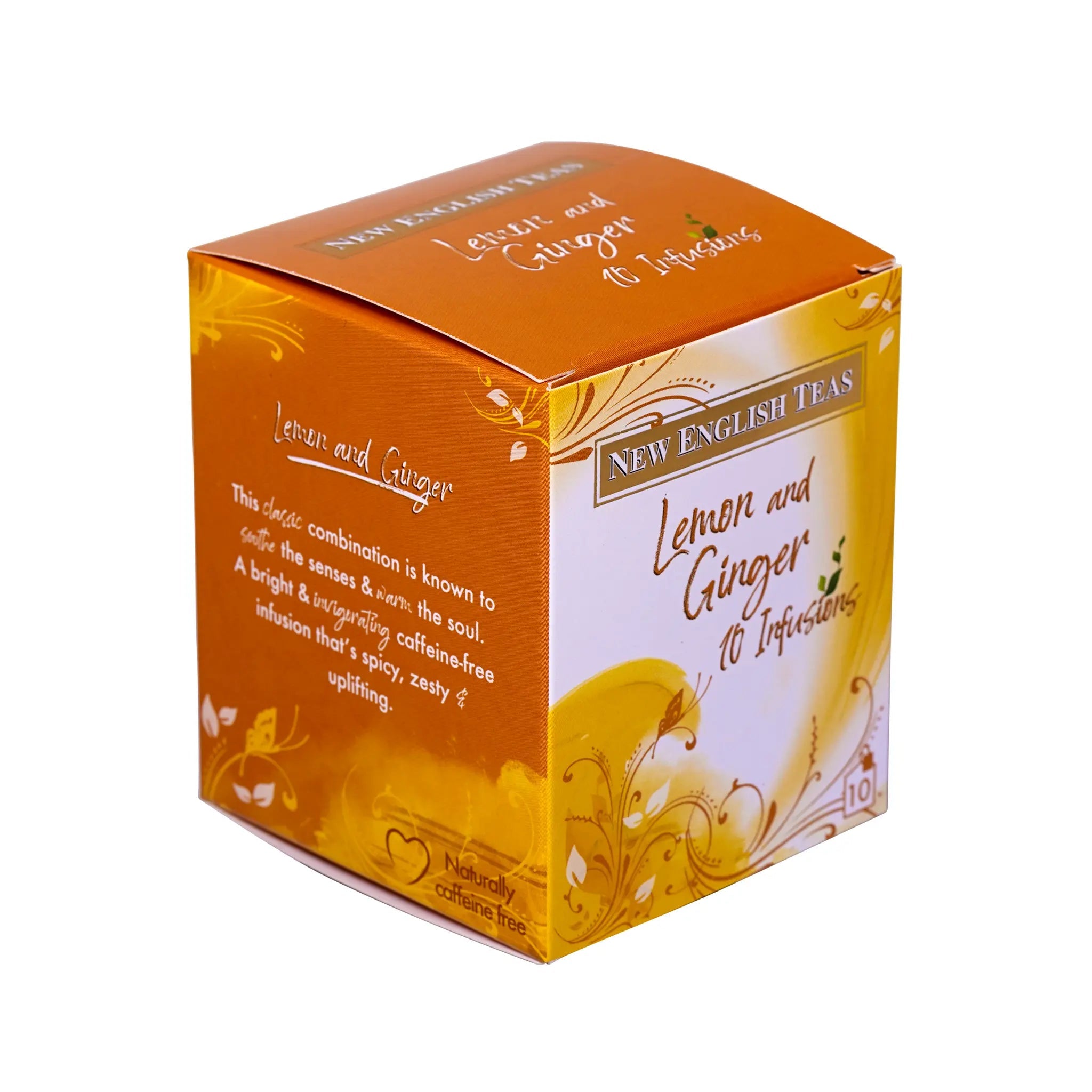 Lemon and Ginger Tea 10 Individually Wrapped Teabags Tea Boxes New English Teas 