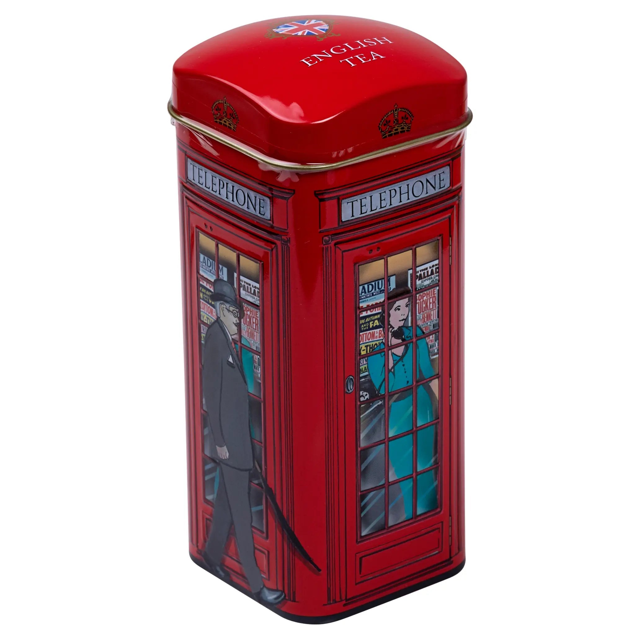 English Telephone Box Mini Tea Tin With 14 Individually Wrapped English Teabags Tea Tins New English Teas 