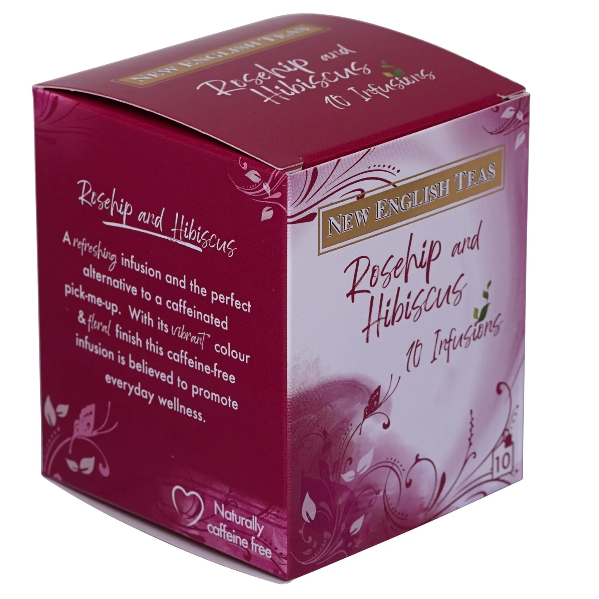 Rosehip and Hibiscus Tea 10 Individually Wrapped Teabags Tea Boxes New English Teas 