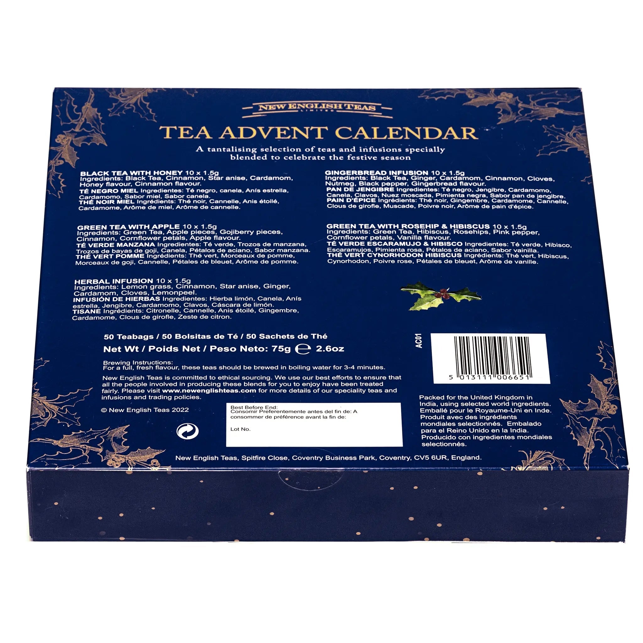 The Tea Advent Calendar Advent Calendar New English Teas 
