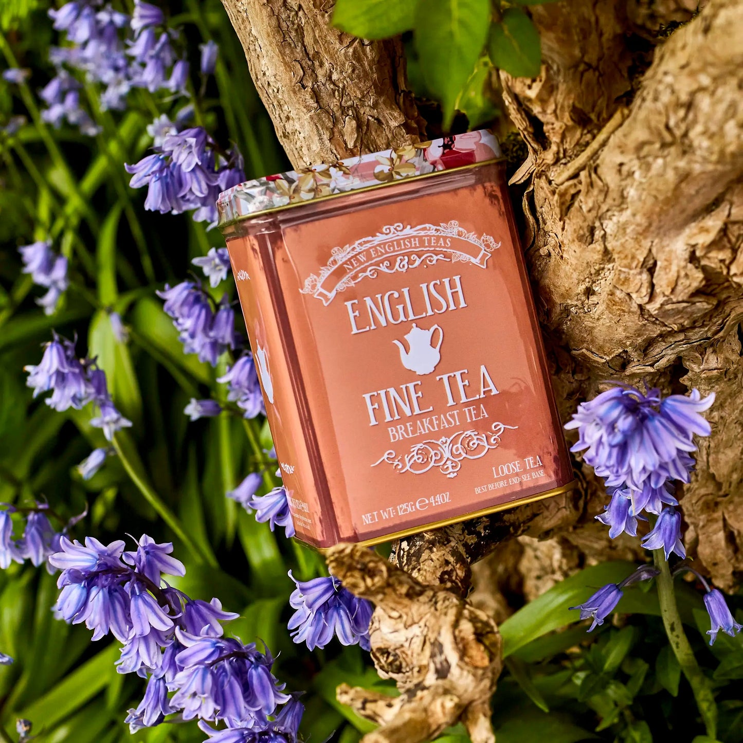 Floral Tea Tin With Loose-Leaf Breakfast Tea Tea Tins New English Teas 