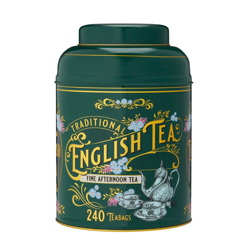 Vintage Victorian Tea Tin with 240 English Afternoon teabags Black Tea New English Teas 