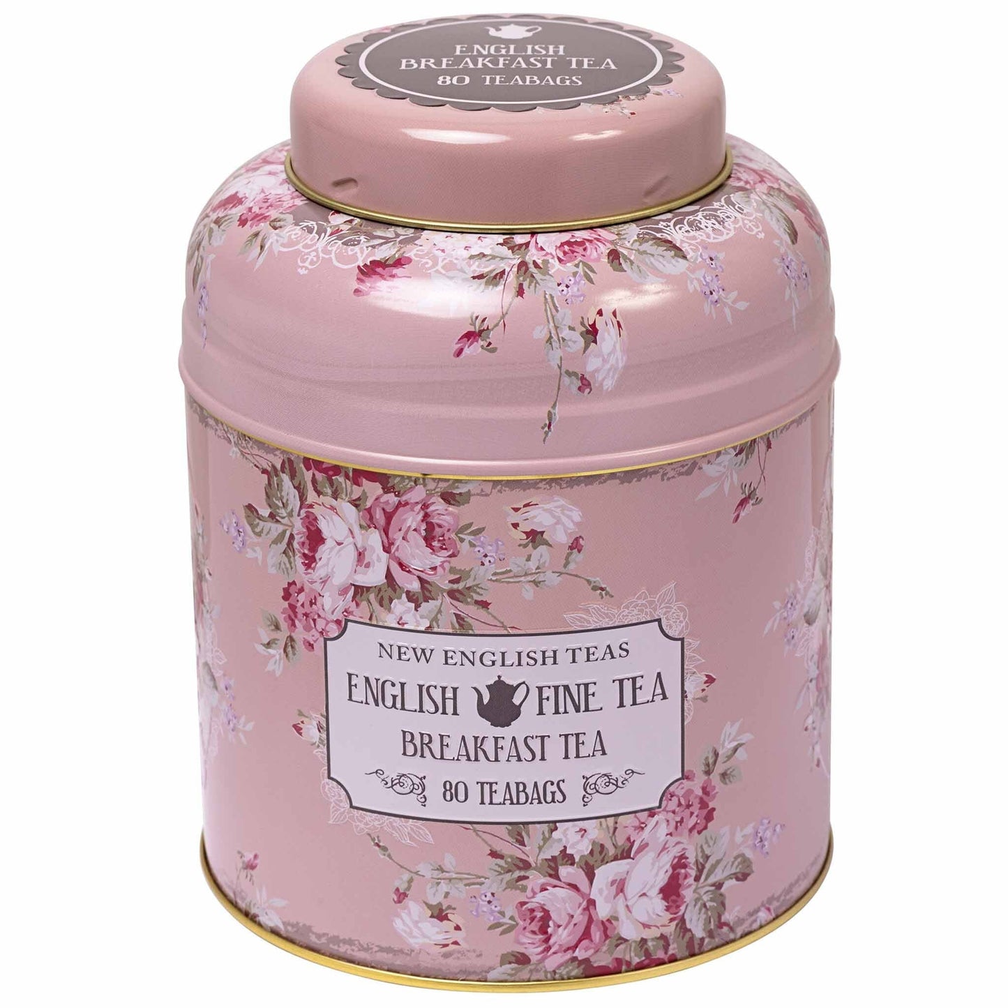 Set of 2 Vintage Floral Tea Caddies Tea Tins New English Teas 