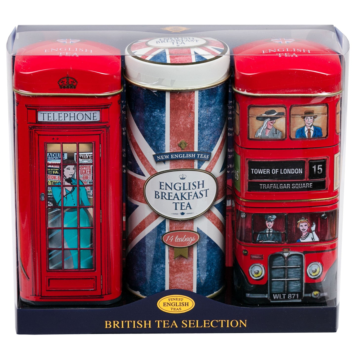 Best of British Tall Tea Tin Collection with 42 teabags Black Tea New English Teas 