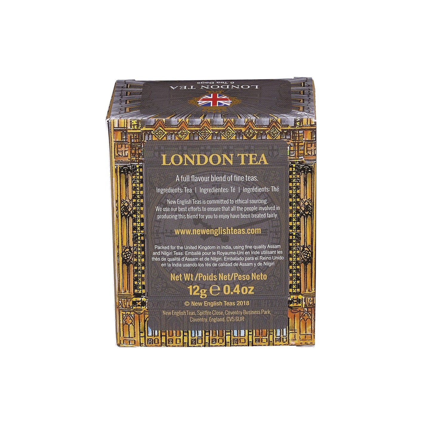 Big Ben London Tea 6 Teabag Carton Black Tea New English Teas 