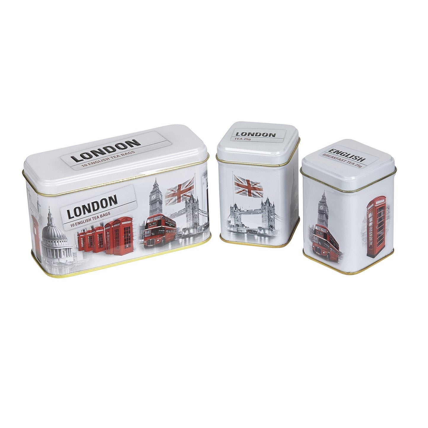 Black and White Iconic London Scenes Tea Selection Triple Gift Pack Black Tea New English Teas 