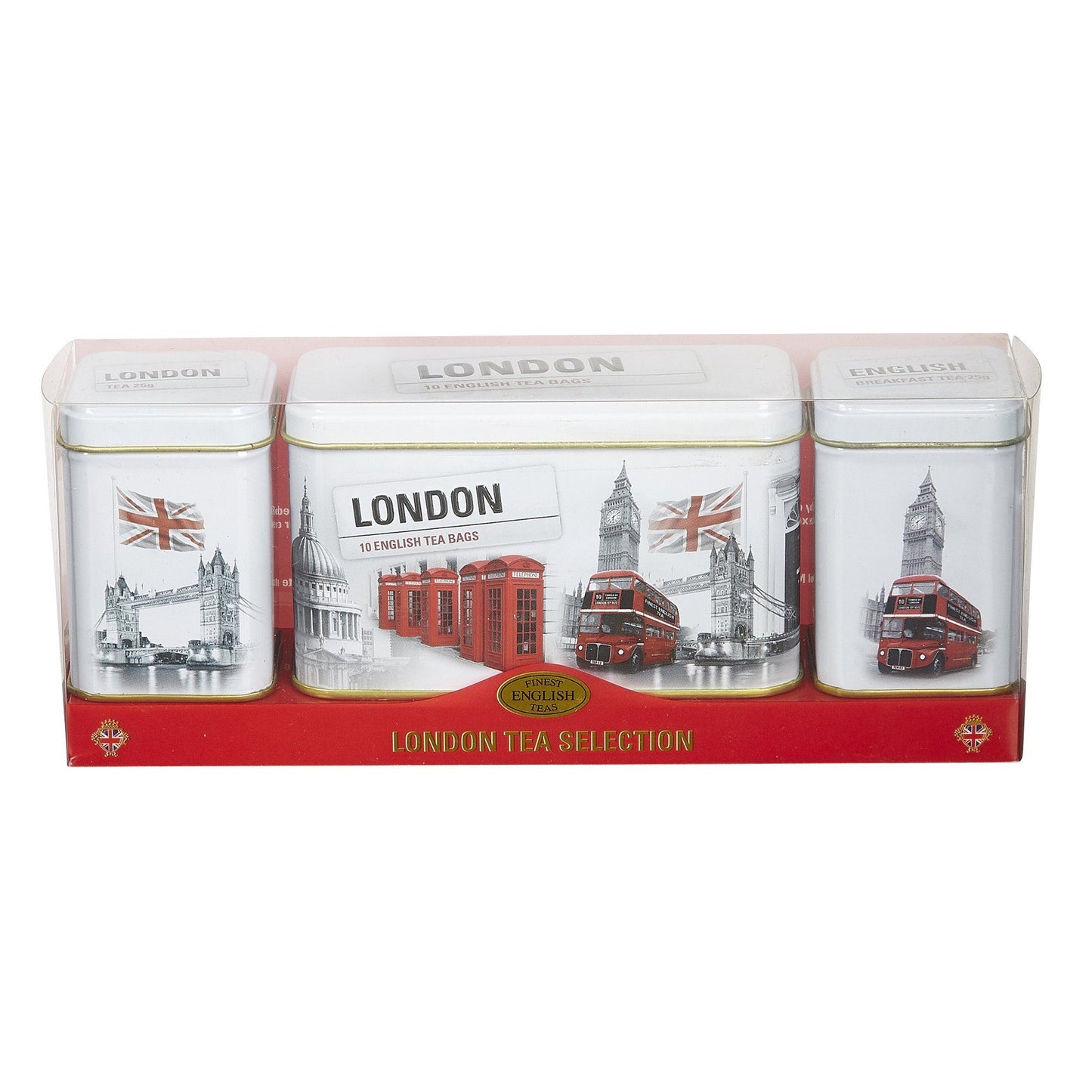 Black and White Iconic London Scenes Tea Selection Triple Gift Pack Black Tea New English Teas 