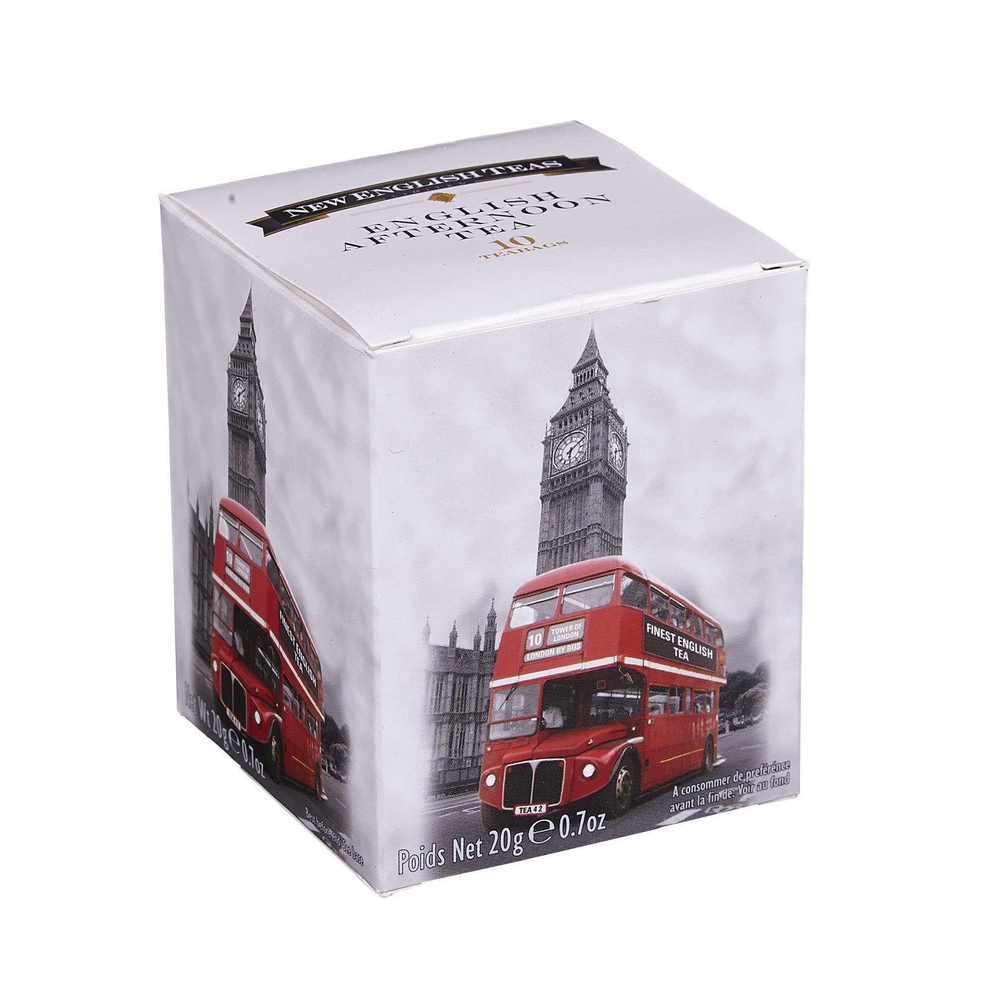Black and White Red London Bus English Afternoon Tea 10 Teabag Carton Black Tea New English Teas 