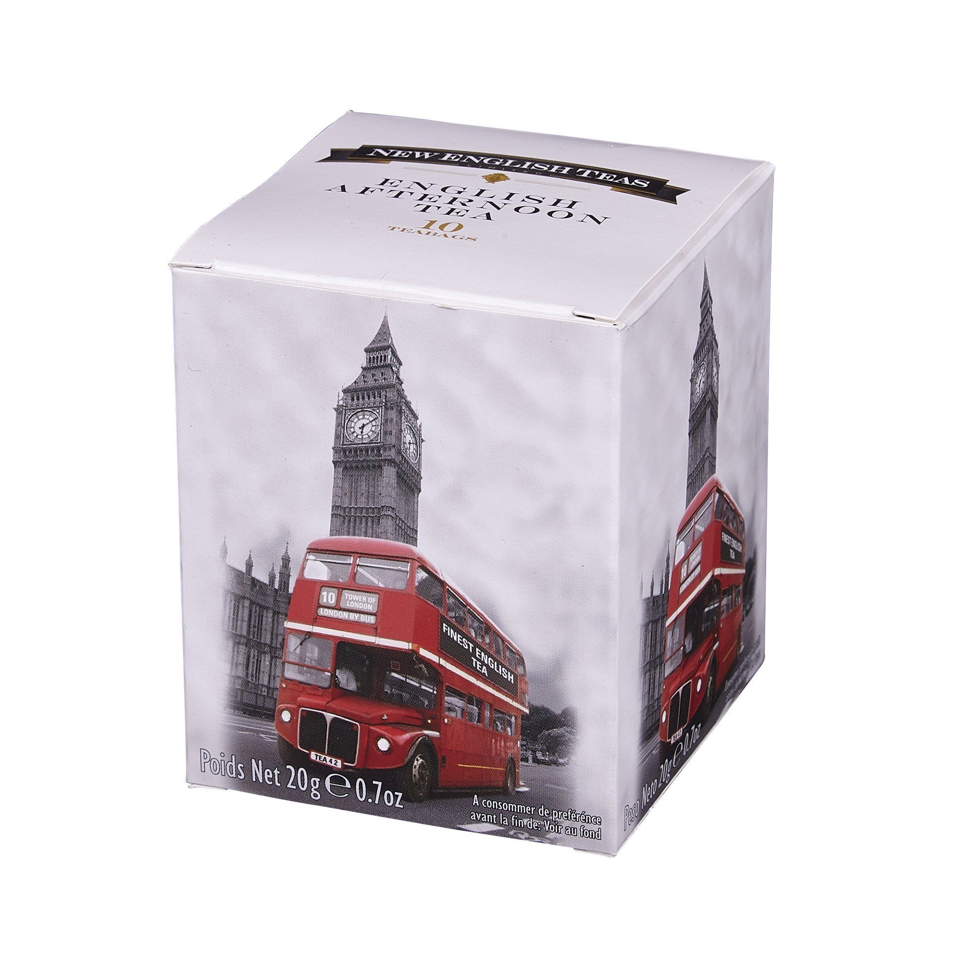 Black and White Red London Bus English Afternoon Tea 10 Teabag Carton Black Tea New English Teas 
