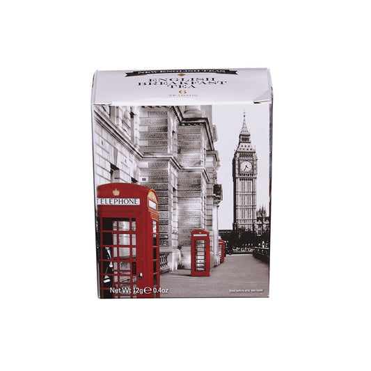 Black And White Red Telephone Box Breakfast Tea 6 Teabag Carton Black Tea New English Teas 