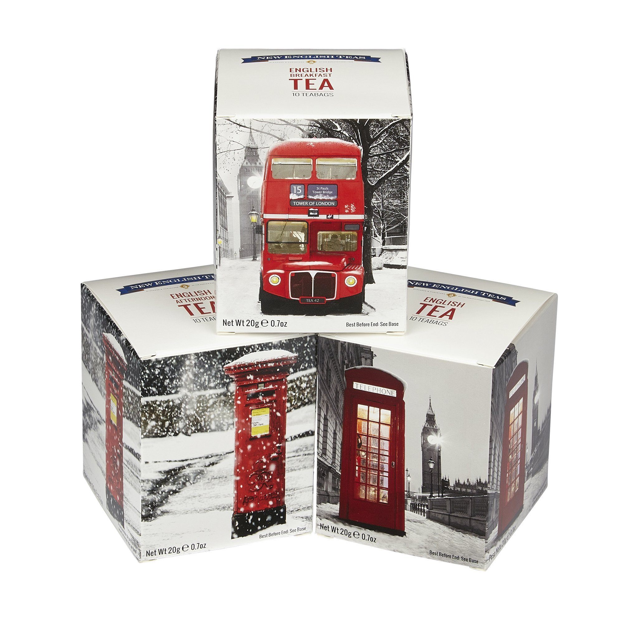 British Icons In The Snow Triple Tea Gift Pack Black Tea New English Teas 