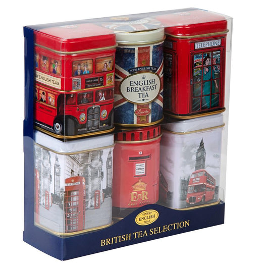 British Tea Selection Mini Tin Gift Pack Black Tea New English Teas 