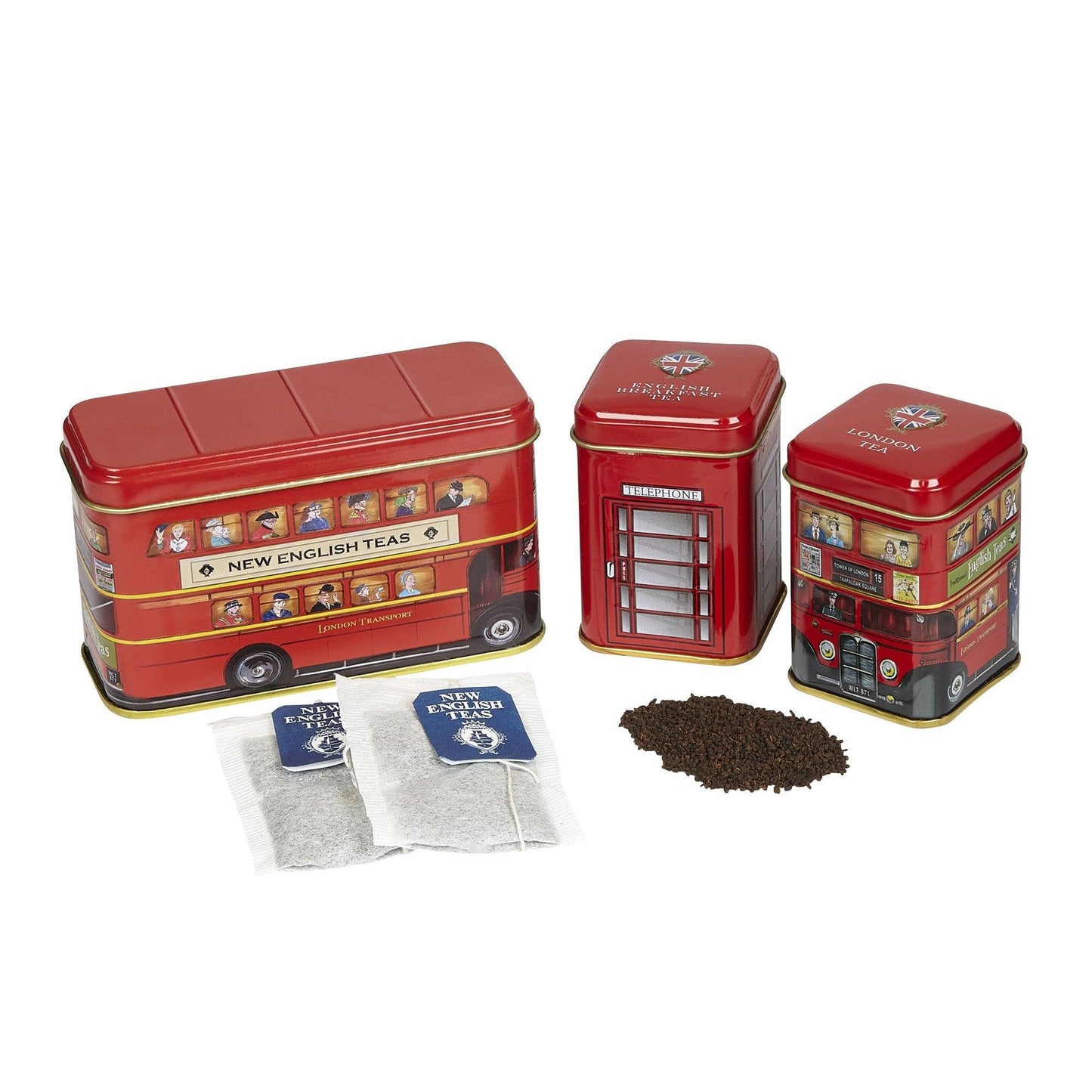 British Traditions Triple Tea Selection Mini Tin Gift Pack Black Tea New English Teas 