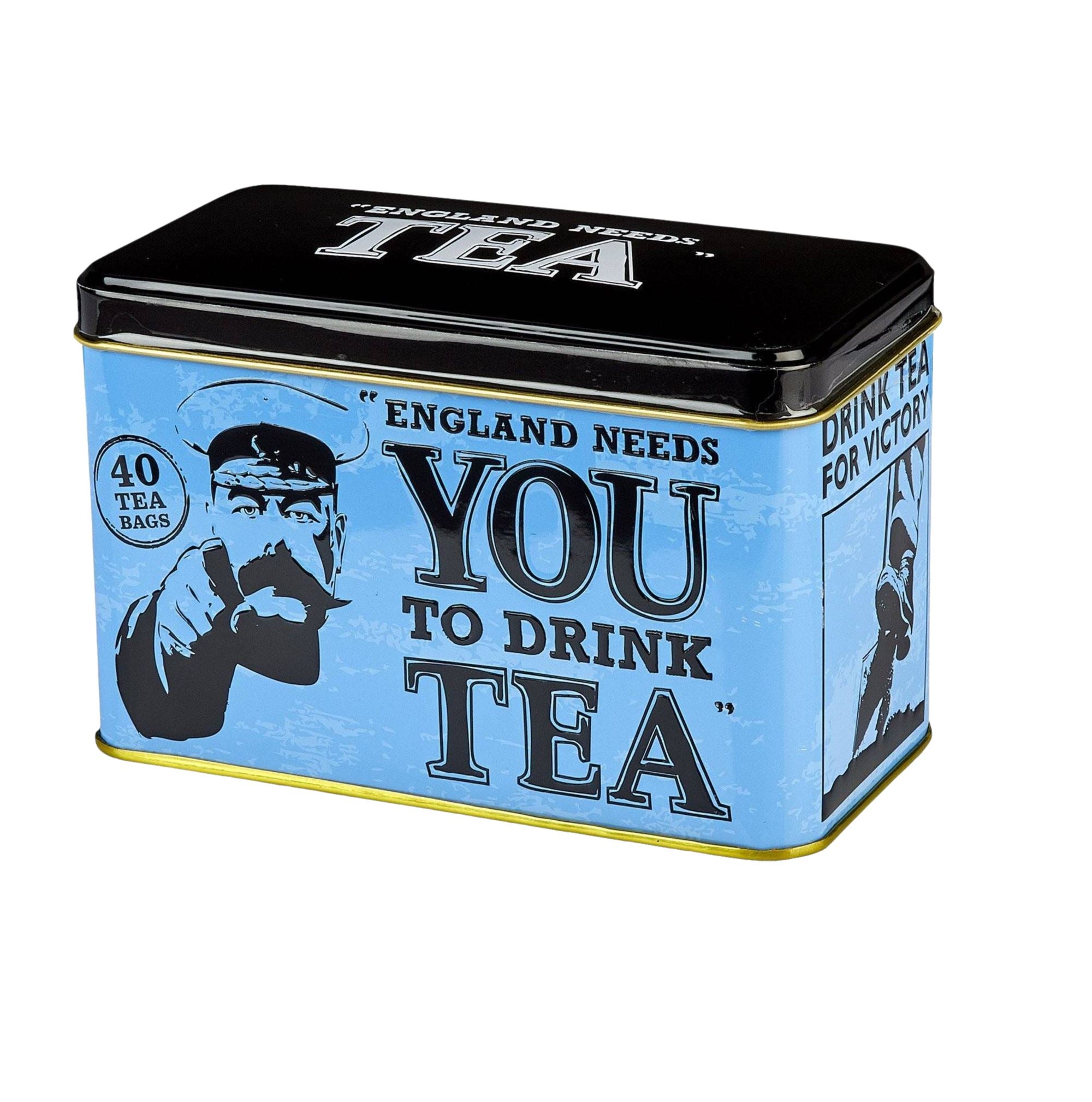England Needs You! Tin with 40 English Afternoon teabags Black Tea New English Teas 