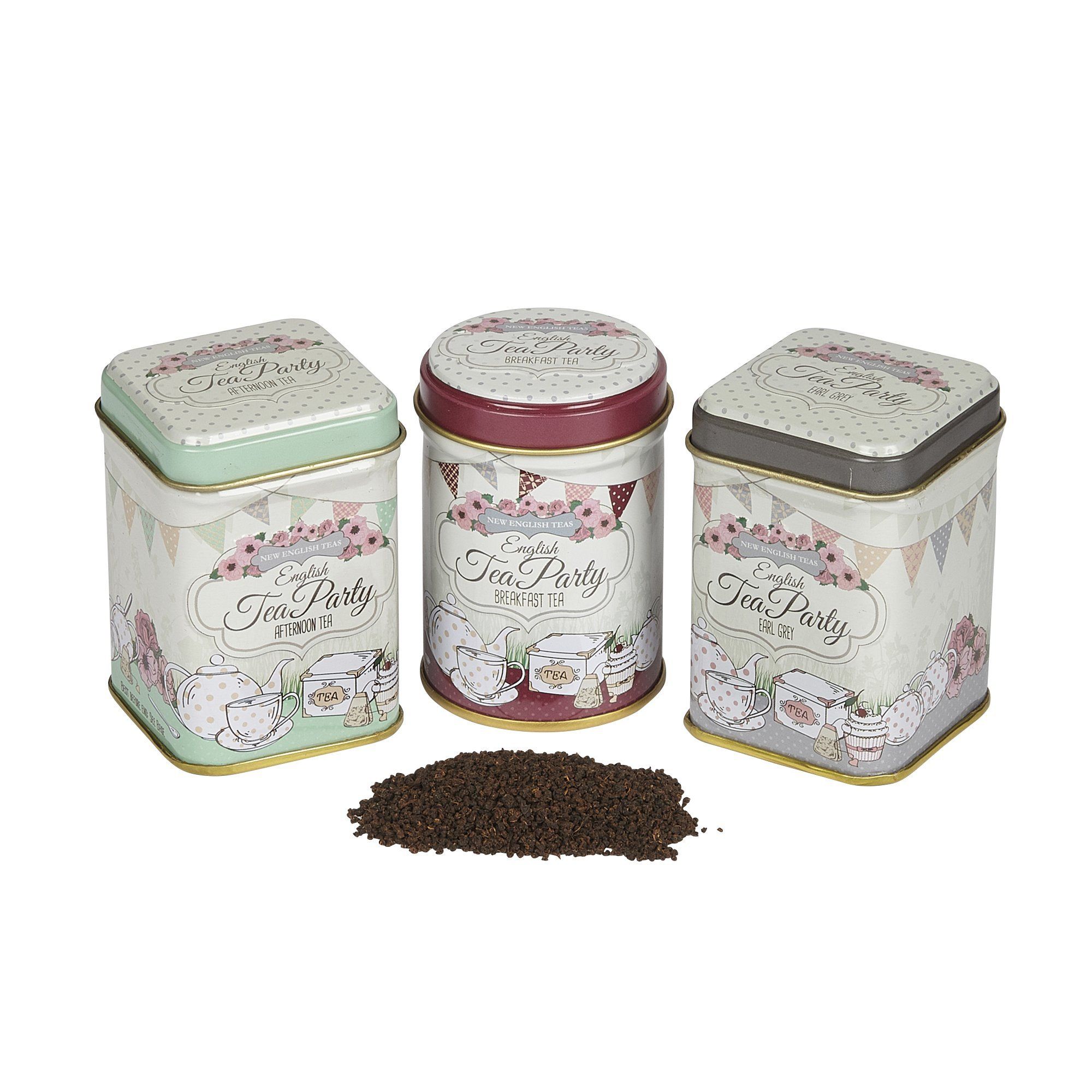 English Tea Party Triple Tea Selection Mini Tin Gift Pack Black Tea New English Teas 
