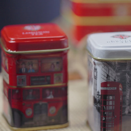 Best of British Six Mini Tin Gift Pack With Loose-Leaf Black Tea