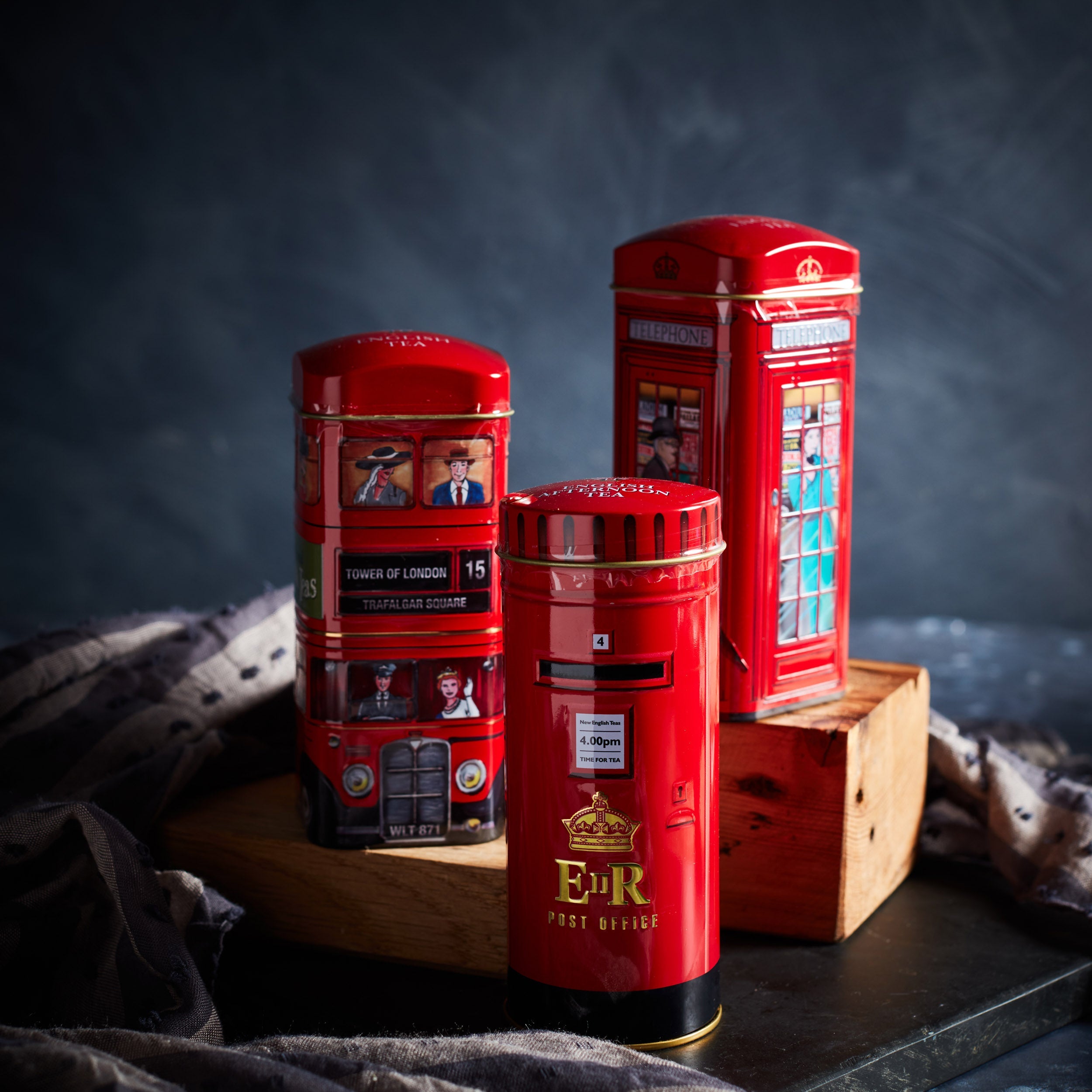 Heritage Post Box Traditional English Teas Triple Tin Gift Pack Gift Packs New English Teas 