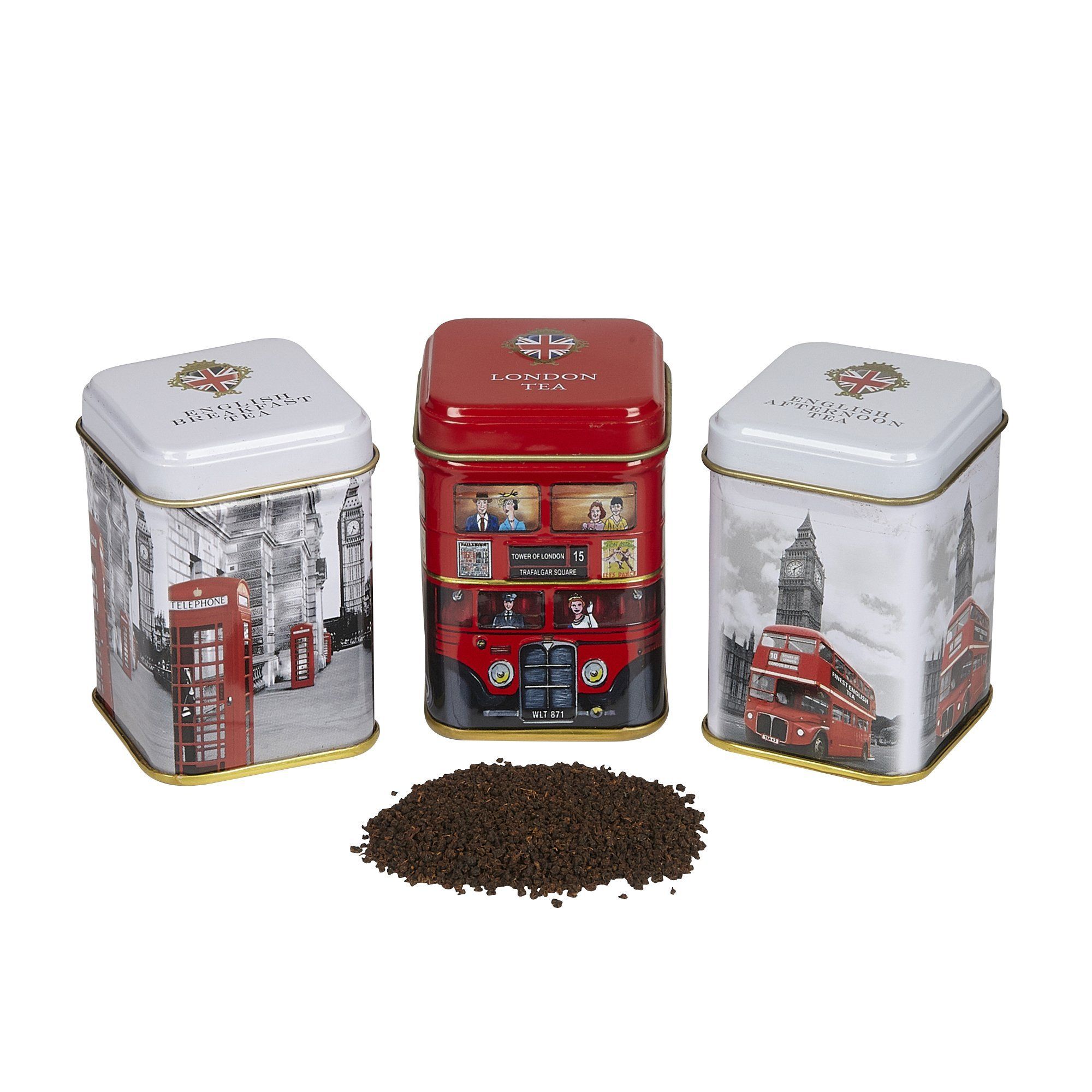 Iconic London Triple English Tea Mini Tin Gift Pack Black Tea New English Teas 