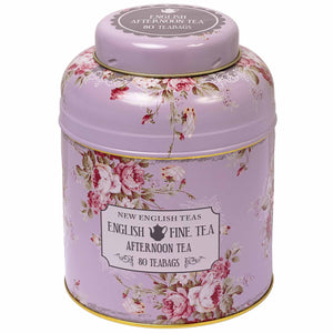 Vintage Tea Caddy in Floral Lavender
