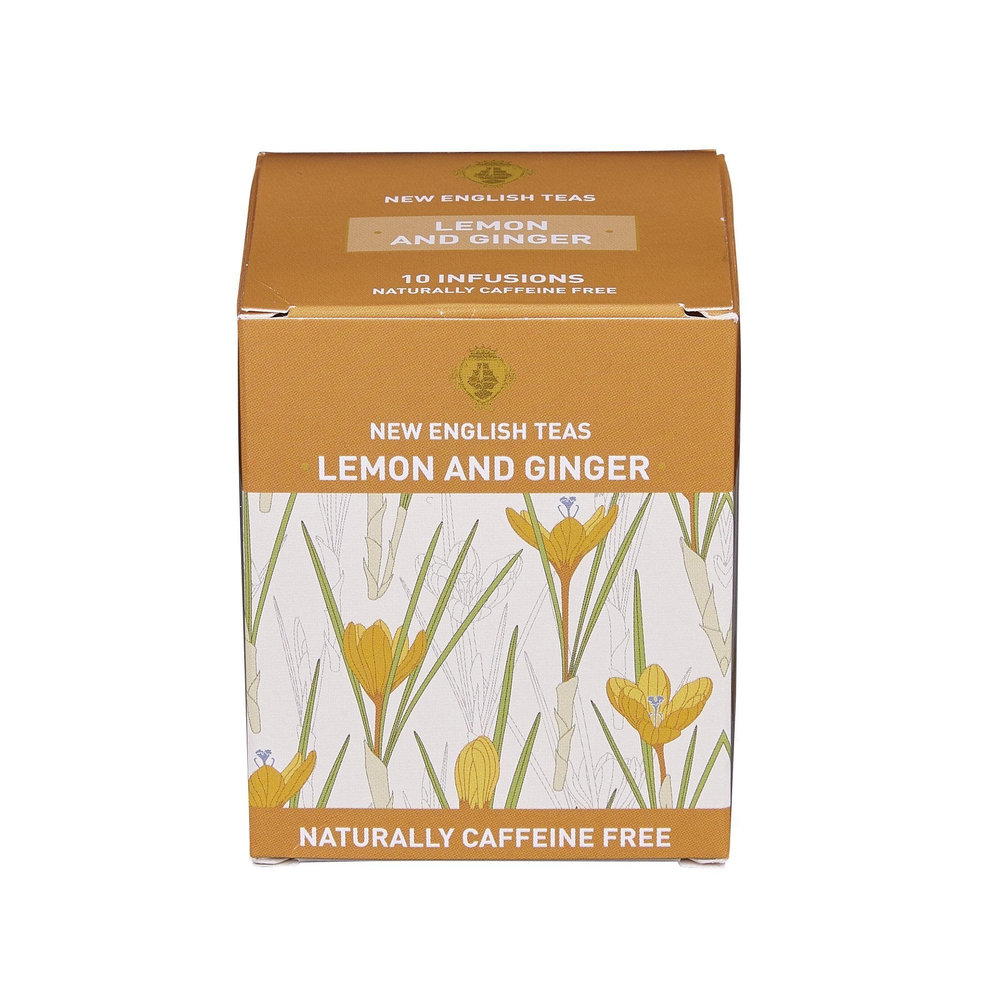 Lemon and Ginger Tea 10 Individually Wrapped Teabags Fruit Tea New English Teas 