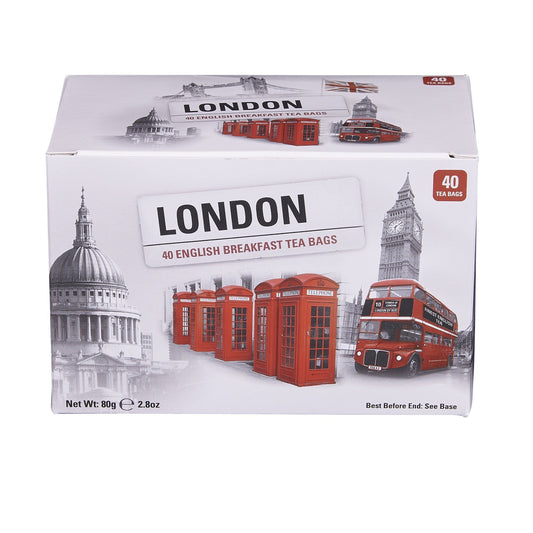London Selection English Breakfast Tea 40 Teabag Carton Black Tea New English Teas 