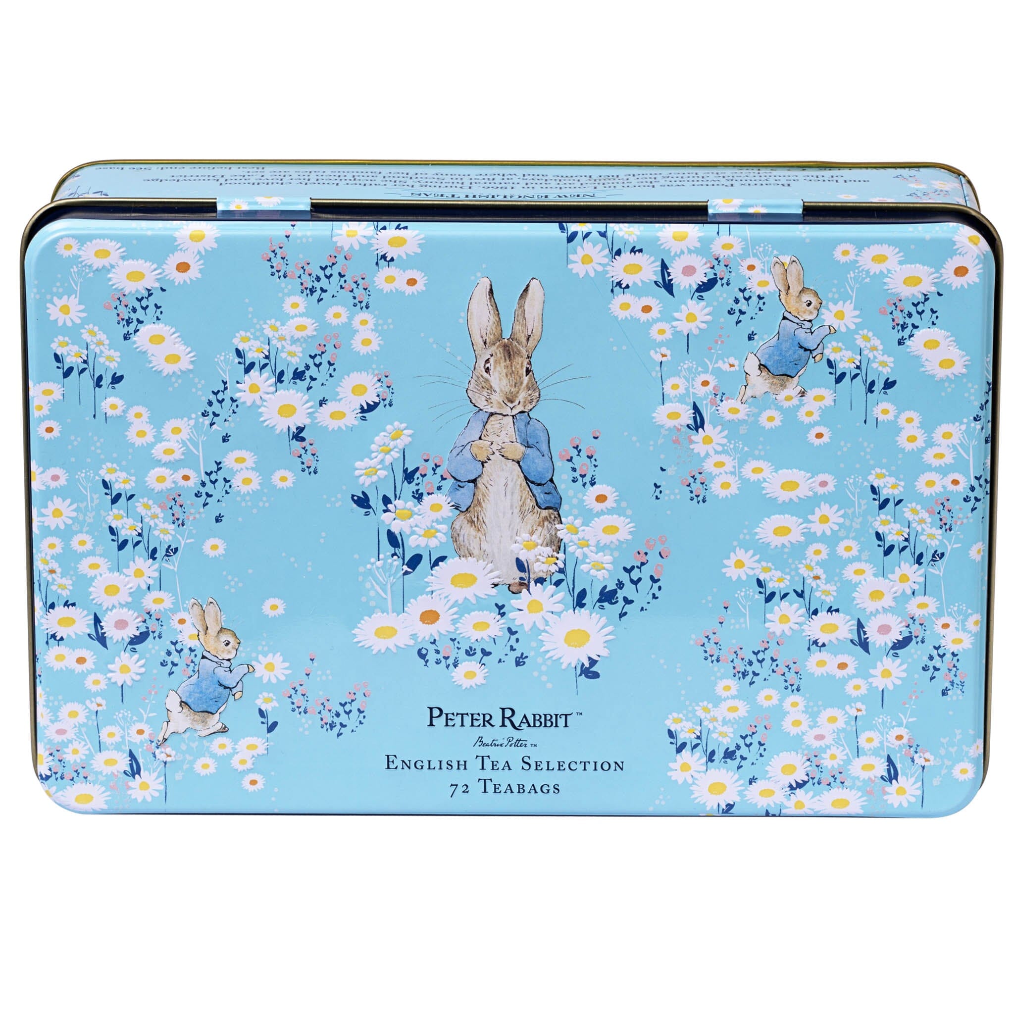 Peter Rabbit Daisies Tea Selection Tin with 72 Teabags Tea Tins New English Teas 