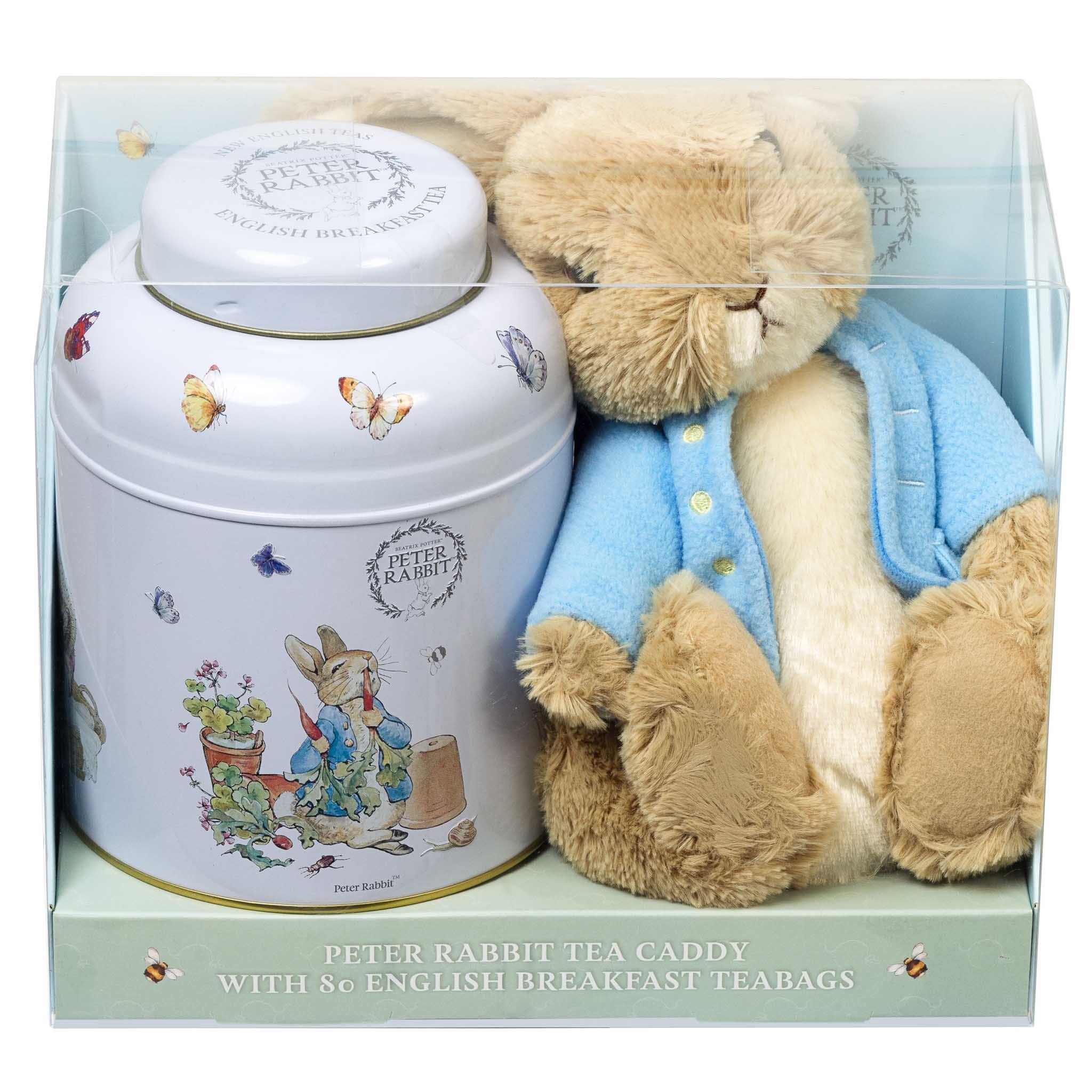 Peter Rabbit Gift Set with Tea Caddy and Plush Toy - New English Teas