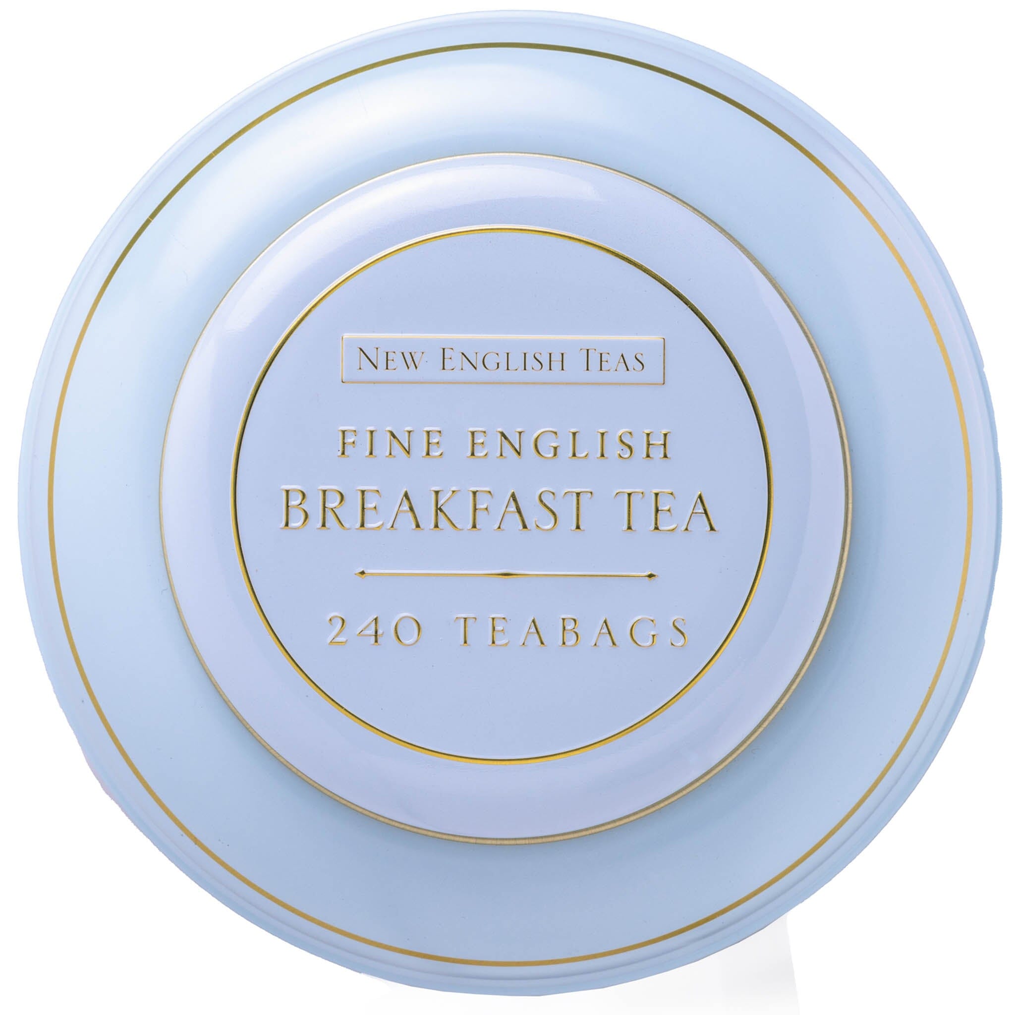 Pale Blue Song Thrush & Berries Large Tea Caddy Tea Tins New English Teas 