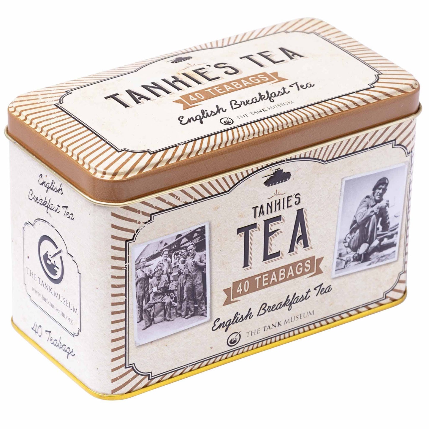 Tankies Tea Tank Museum Classic Tea Tin with 40 English Breakfast Teabags Tea Tins New English Teas 