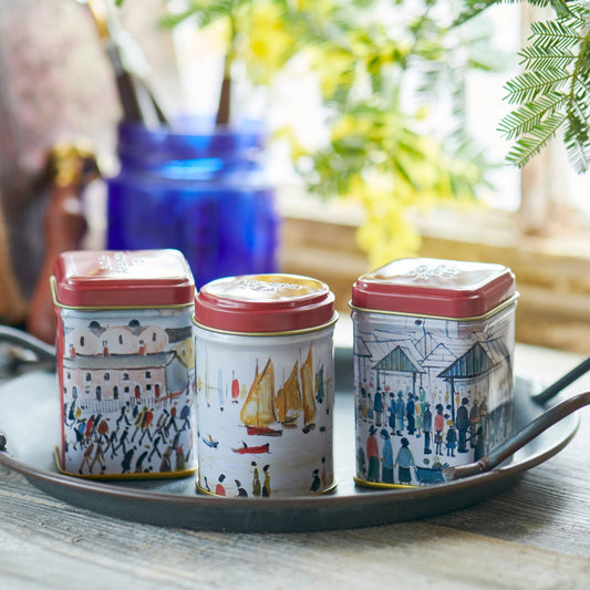 The Lowry Mini Tea Tins Gift Set, with loose-leaf tea Black Tea New English Teas 