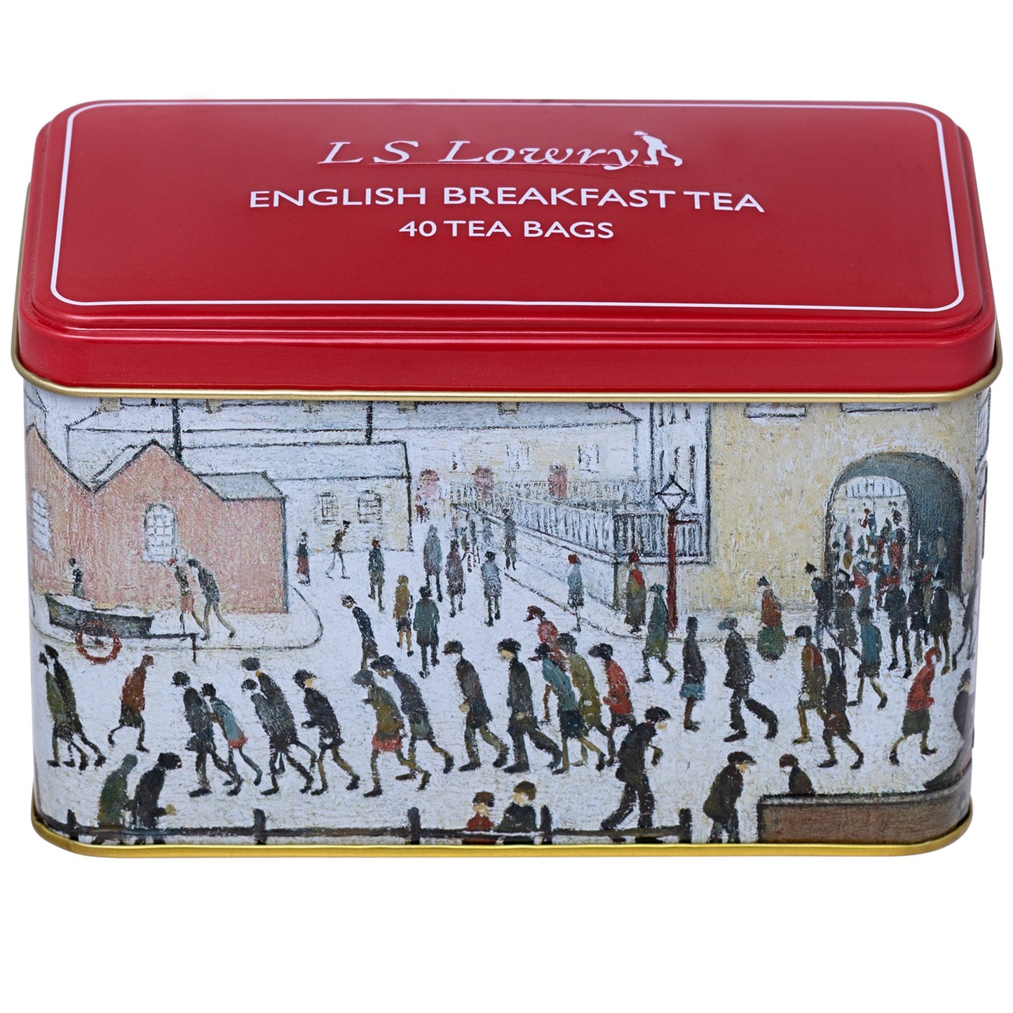 The Lowry Tea Tin with 40 English Breakfast Teabags Black Tea New English Teas 