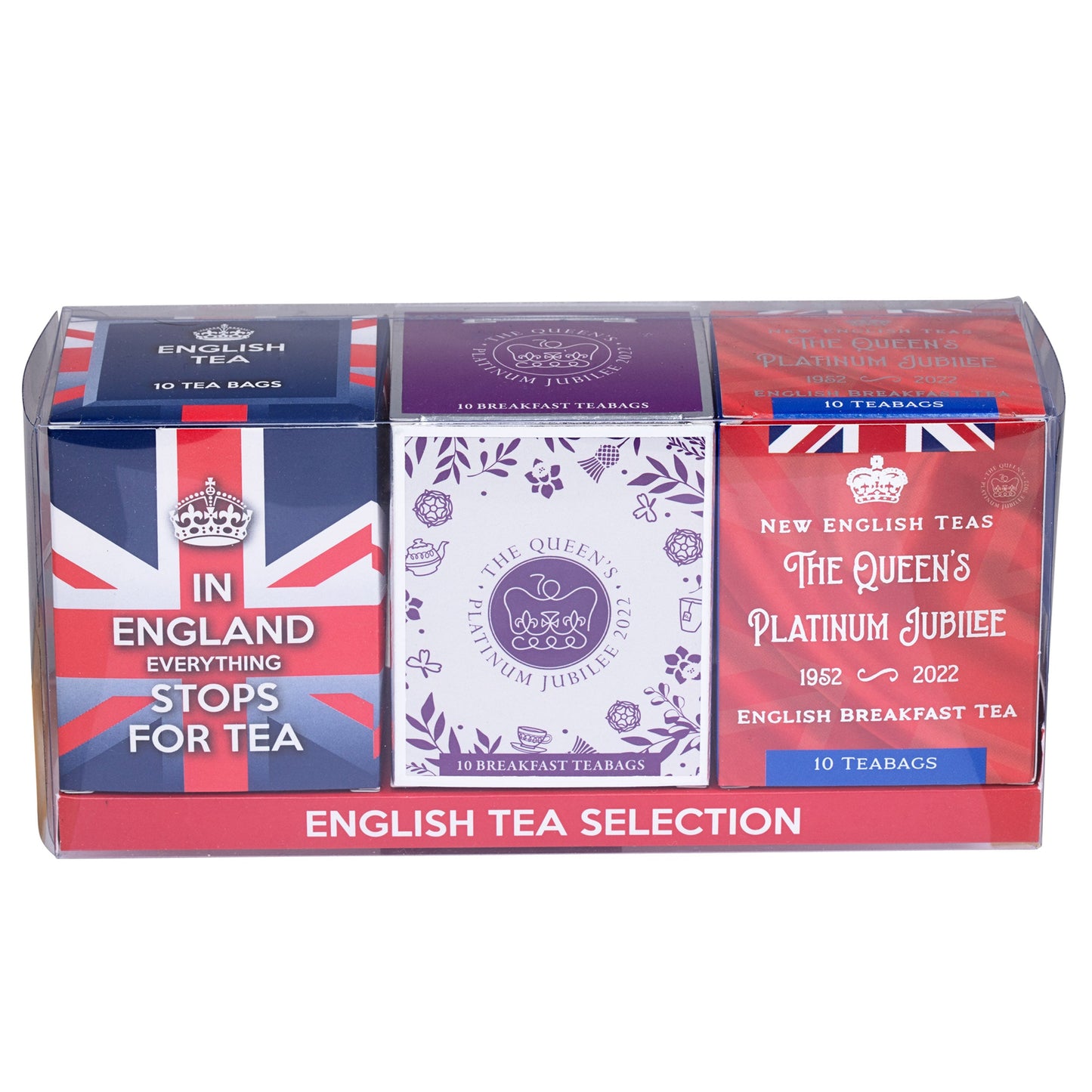 The Queen's Platinum Jubilee Celebration Triple Tea Gift Set Black Tea New English Teas 