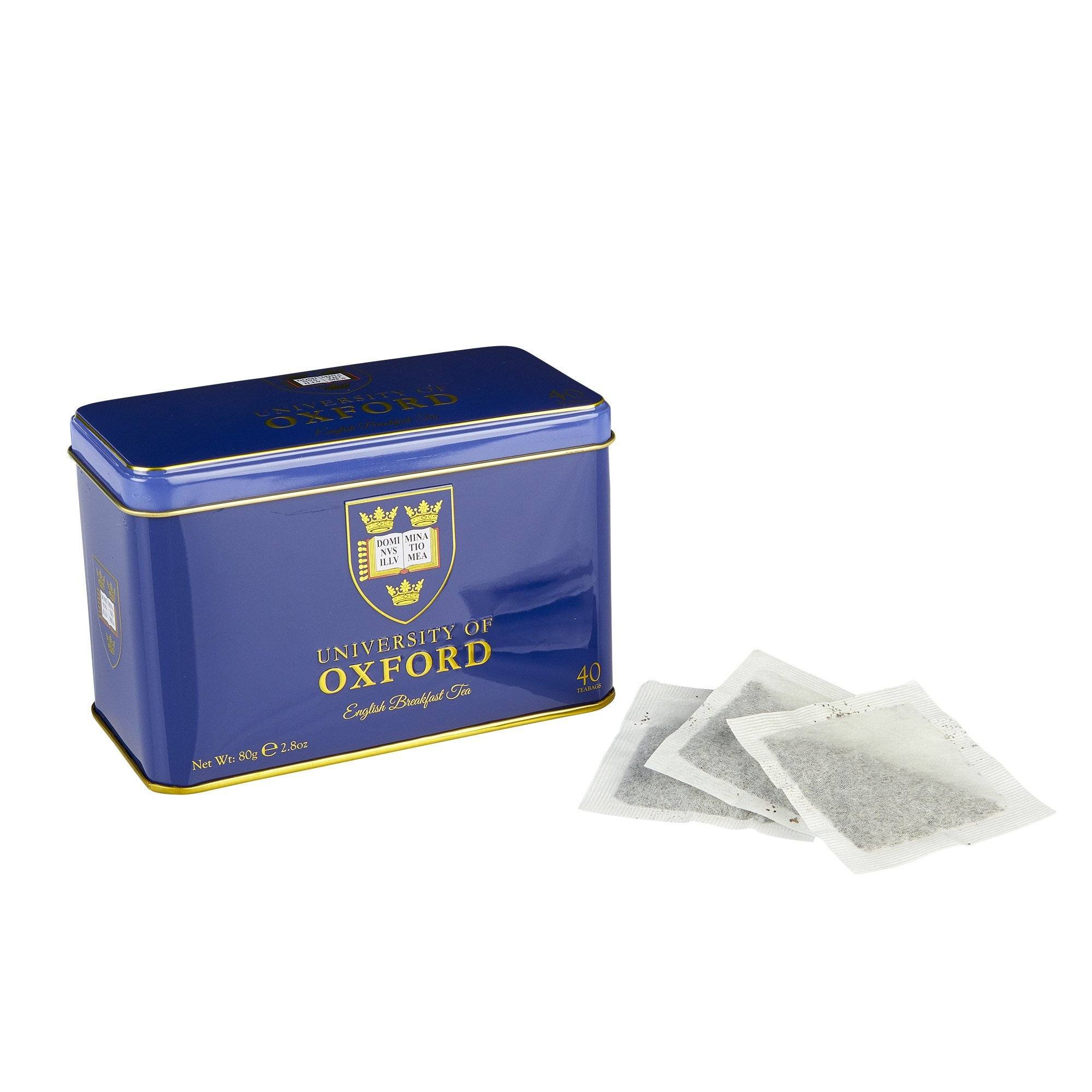 University Of Oxford English Breakfast Tea Tin 40 Teabags Black Tea New English Teas 
