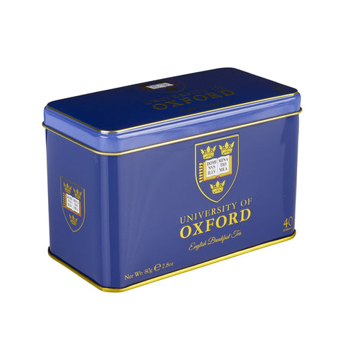 University of Oxford Tea Tin with 40 English Breakfast teabags Black Tea New English Teas 