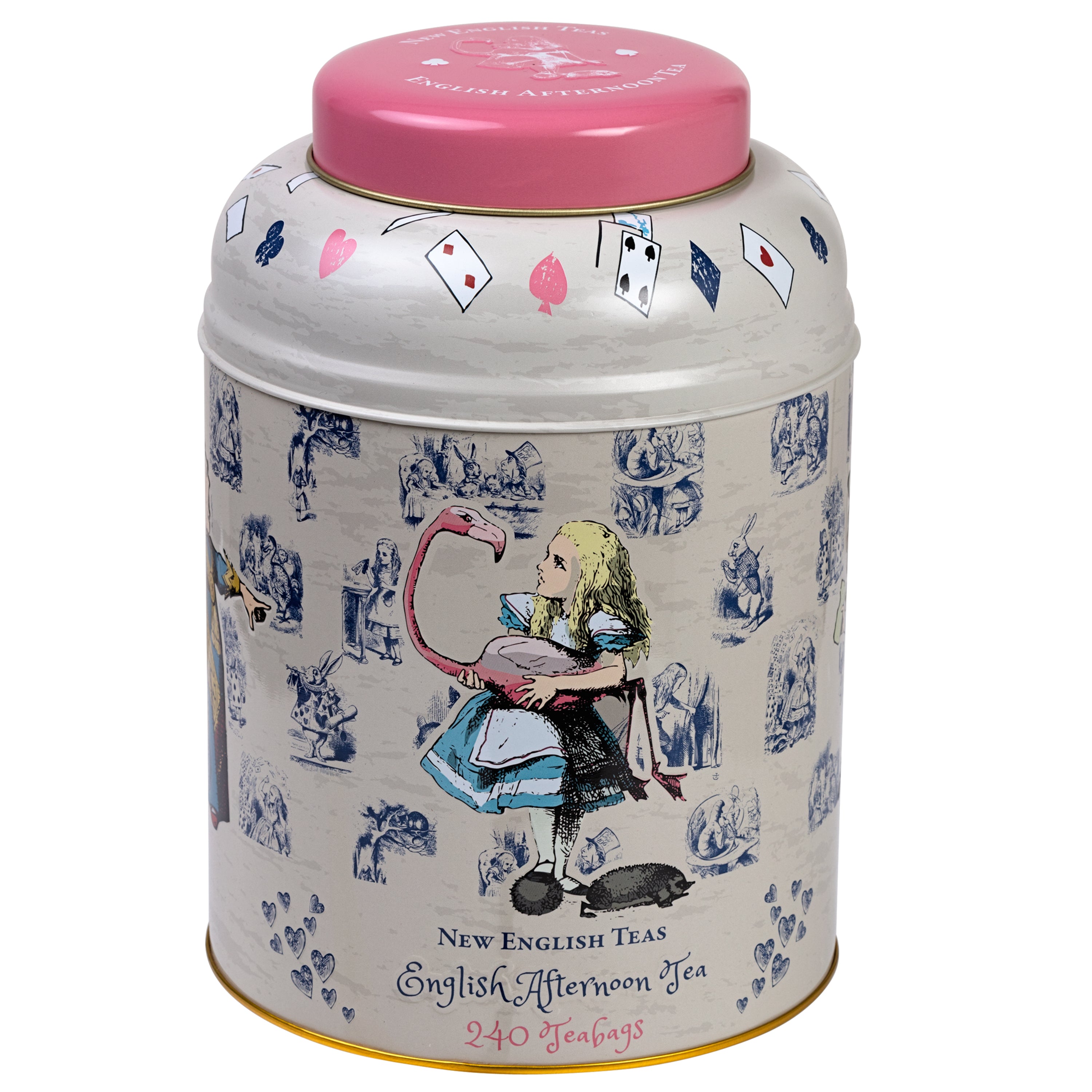 Vintage Alice in Wonderland Tea Caddy with 240 English Breakfast teabags Black Tea New English Teas 