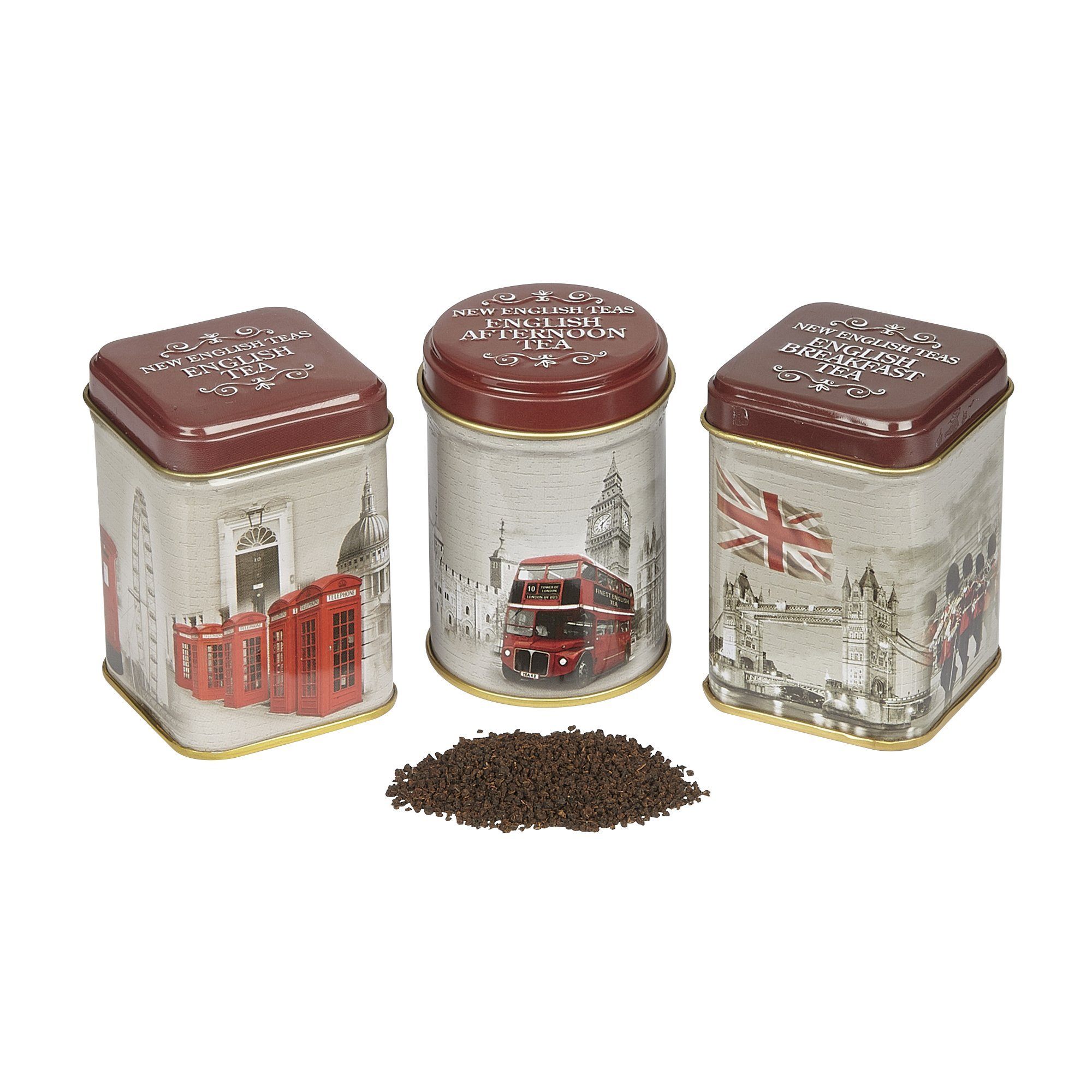 Vintage England Triple Tea Selection Mini Tin Gift Pack Black Tea New English Teas 