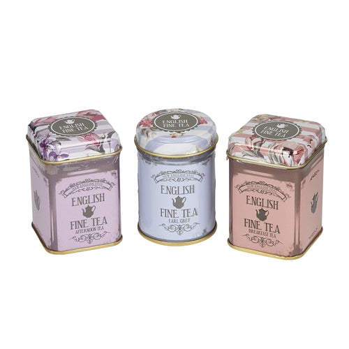 Vintage Floral Mini Tea Tin Gift Set Gift Packs New English Teas 