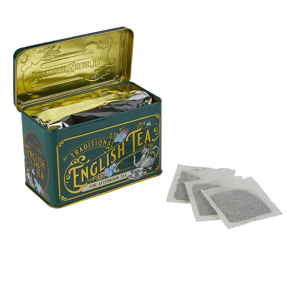 Vintage Victorian English Afternoon Tea Tin 40 Teabags Black Tea New English Teas 