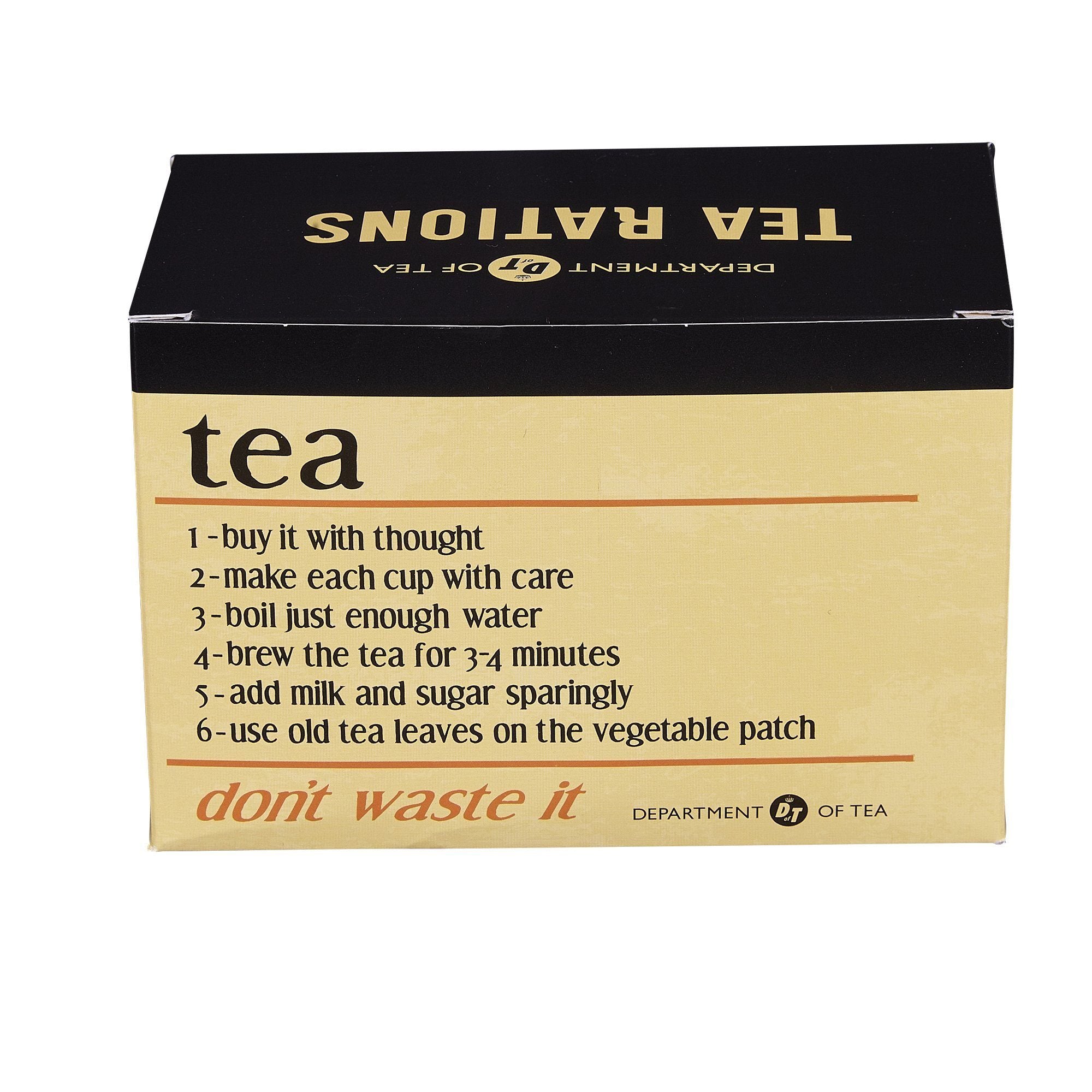 War Time Memories English Breakfast Tea Rations 40 Teabag Carton Black Tea New English Teas 