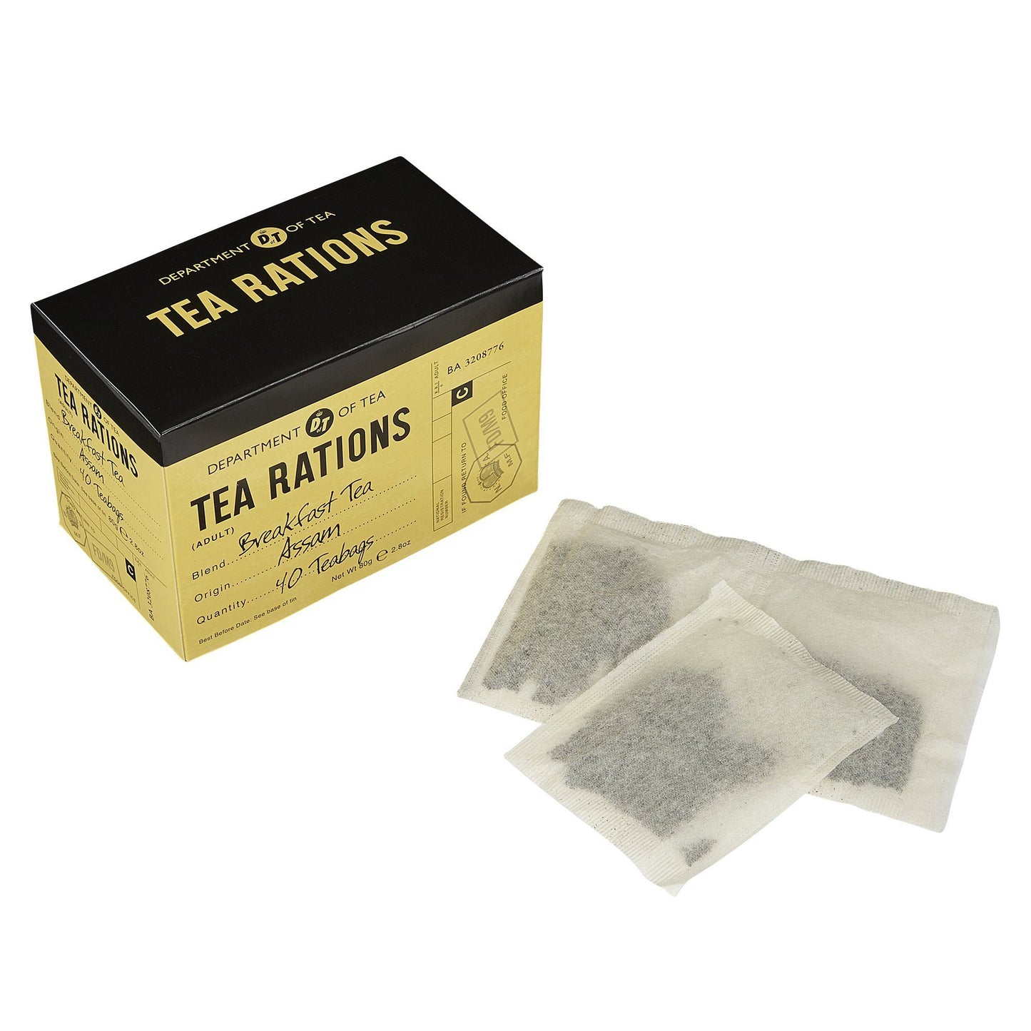 War Time Memories English Breakfast Tea Rations 40 Teabag Carton Black Tea New English Teas 